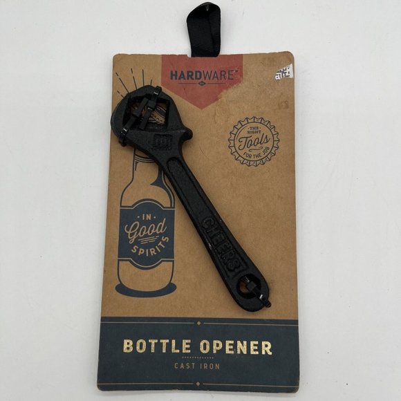 Cast Iron Hardware Novelty Wrench Bottle Opener Gift Man Cave Stocking Stuffer - Picture 1 of 10